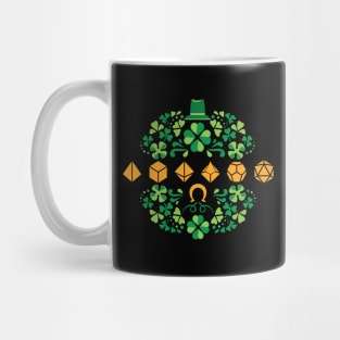 Golden Lucky Dice Set of St Patrick Mug